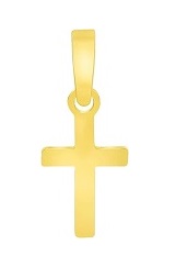 stunning dainty classic cross gold baby charm